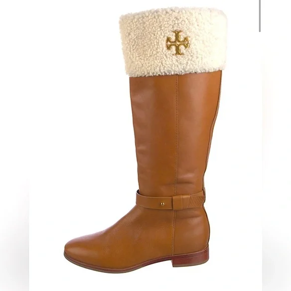 Tory Burch boots Shearling Leather Everly boots tall knee high boots luxury boot - Picture 1 of 16